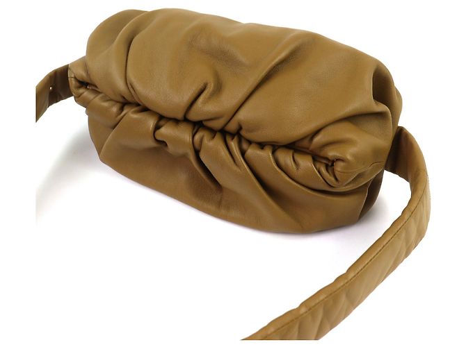 Borsa a tracolla in pelle di agnello Bottega Veneta Marrone - vista 3