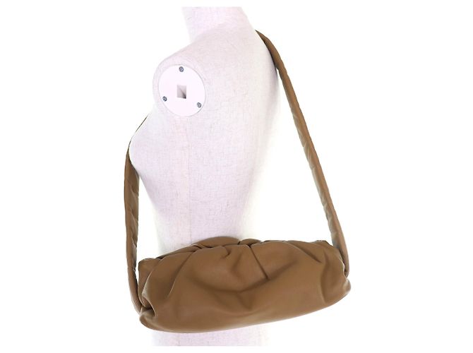 Borsa a tracolla in pelle di agnello Bottega Veneta Marrone - vista 5