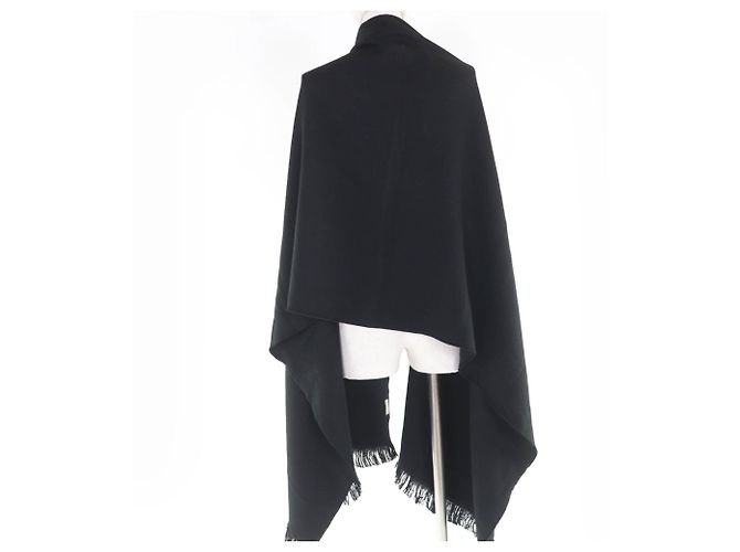 Stola in lana nera Gucci Nero - vista 5
