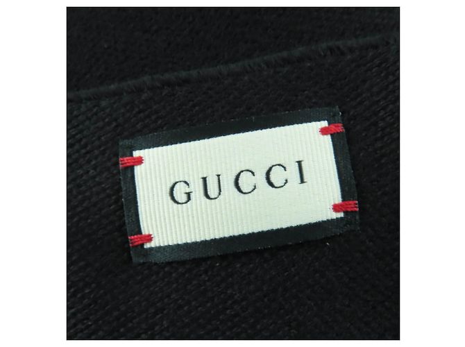 Stola in lana nera Gucci Nero - vista 8