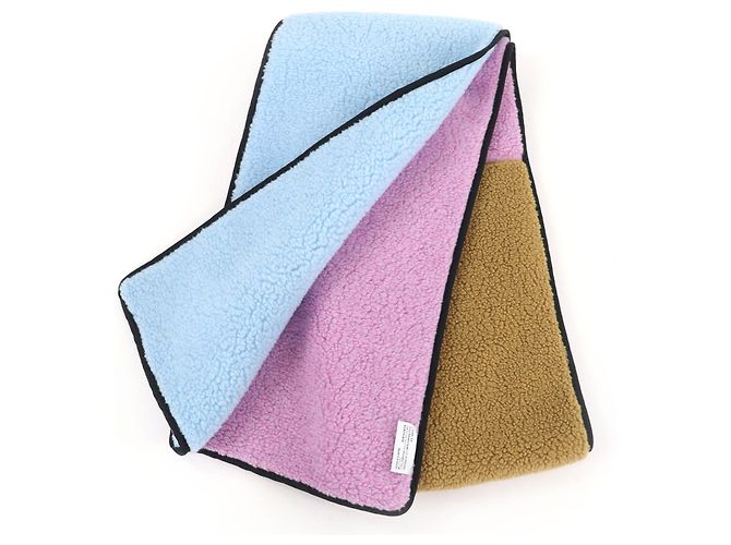 Stola grande in cotone multicolore con logo Loewe - vista 2