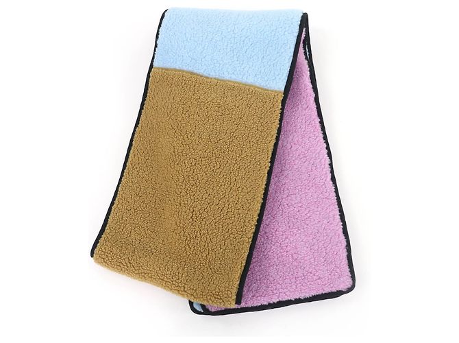 Stola grande in cotone multicolore con logo Loewe - vista 3