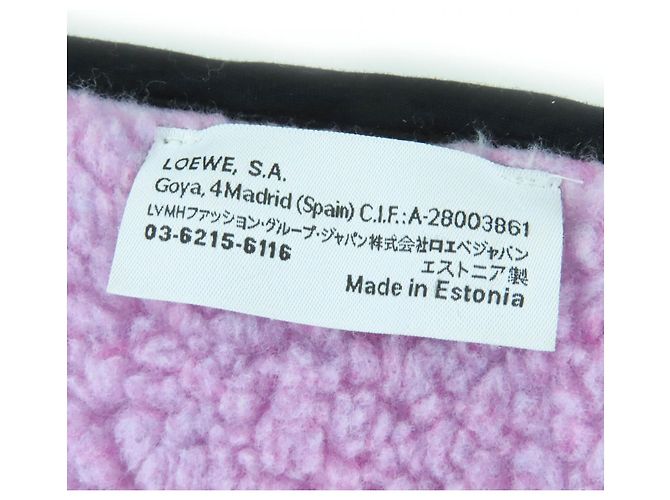Stola grande in cotone multicolore con logo Loewe - vista 7