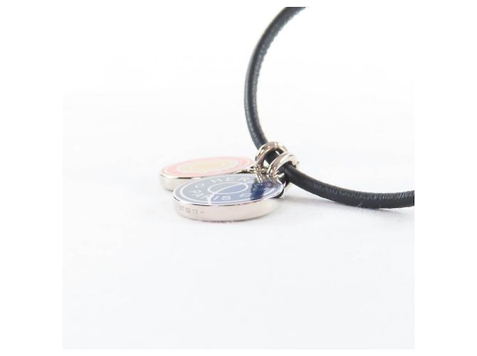 Hermès Collier Pendentif Choker HERMES Eclipse Bleu Orange - vue 6