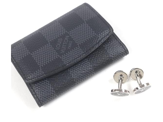 Gemelli Louis Vuitton M00912 Nero Argento - vista 2