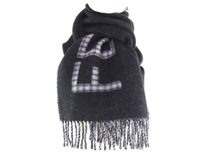 Sciarpa in misto lana e cashmere Fendi Marrone - vista 4