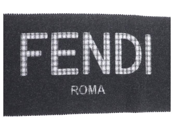 Sciarpa in misto lana e cashmere Fendi Marrone - vista 6