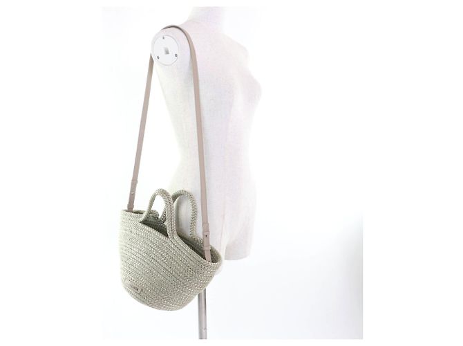 Borsa a cesta 2 in 1 con logo Balenciaga Ibiza Small Cachi - vista 6