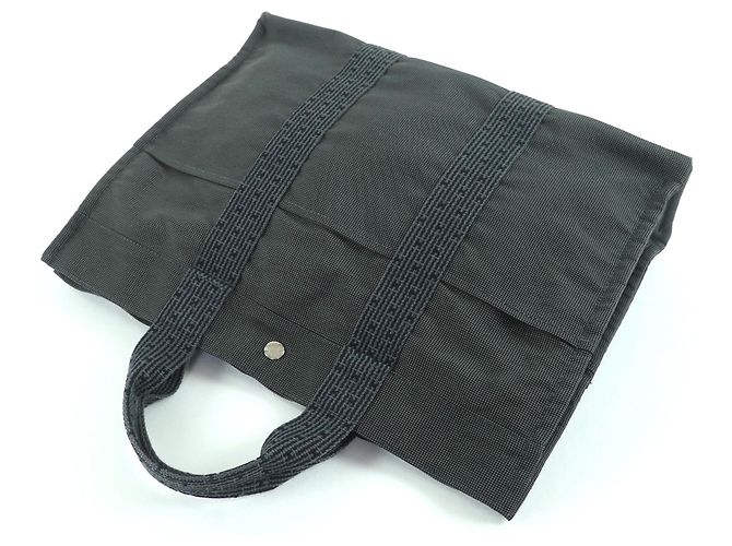 Hermès Herline MM Sellier Hardware Canvas Tote Bag Braun - Ansicht 4