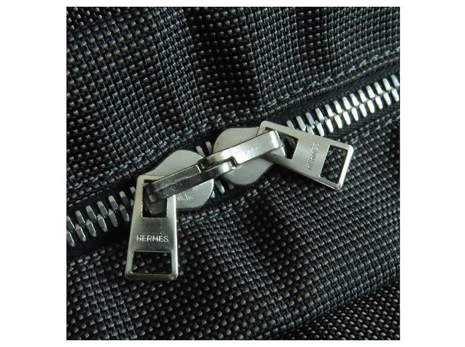 Hermès Herline MM Sellier Hardware Canvas Tote Bag Braun - Ansicht 9