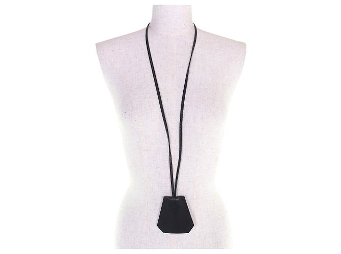 Pendente Collana Clochette in Pelle Vintage Hermès Era Margiela - vista 2