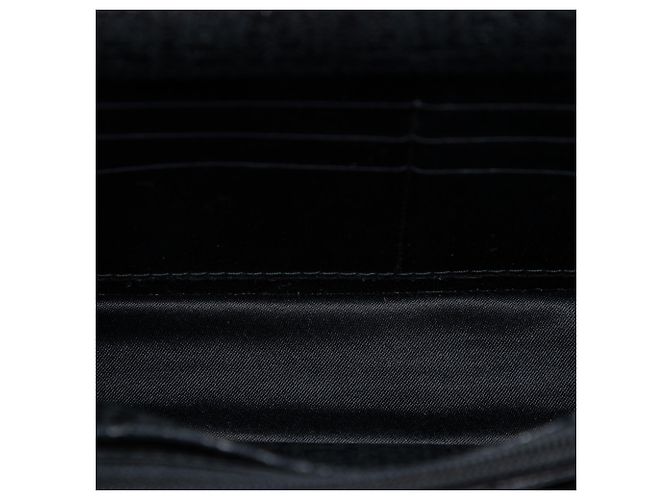 Wallet On Chain Chanel Schwarze CC gesteppte Lackleder Geldbörse mit Kette - Ansicht 4