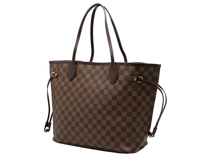Louis Vuitton Borsa Neverfull MM Damier Ebene Marrone - vista 2