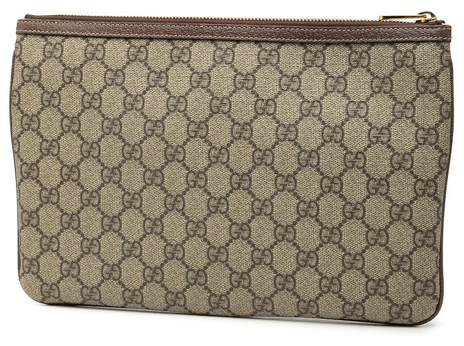 Clutch Ophidia en GG Supreme beige con web Gucci - vista 2