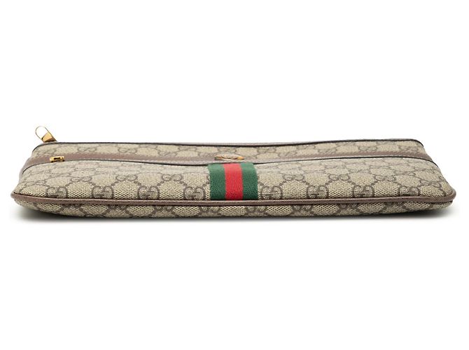 Clutch Ophidia en GG Supreme beige con web Gucci - vista 3