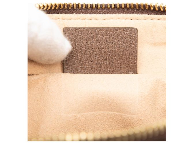 Clutch Ophidia en GG Supreme beige con web Gucci - vista 6