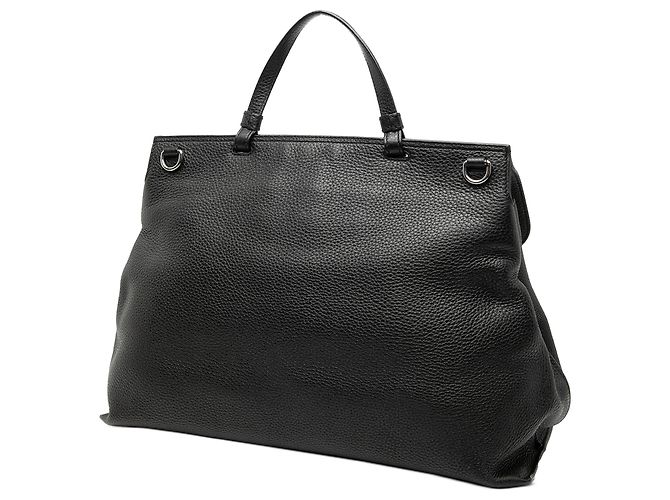 Bamboo Bolso Satchel Daily Gucci de piel de becerro negro Large con bambú - vista 2