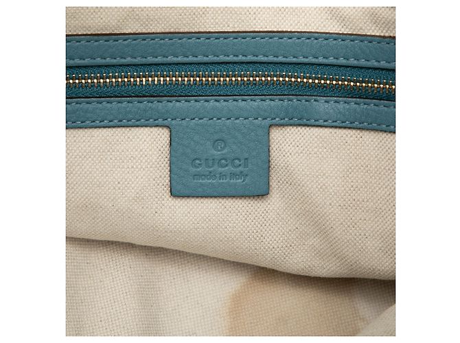Bamboo Bolso shopper grande de piel de ternera azul con bambú Gucci Azul claro - vista 5