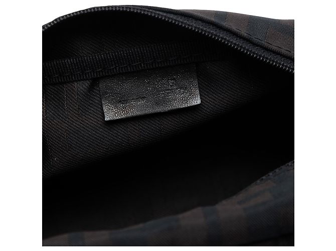 Pochette in tela Zucca marrone Fendi Marrone scuro - vista 5