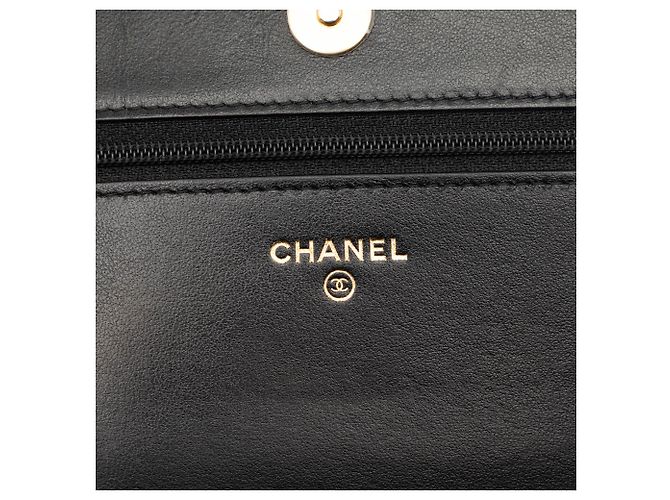 Chanel Black Quilted Caviar Boy Wallet on Chain - view 5