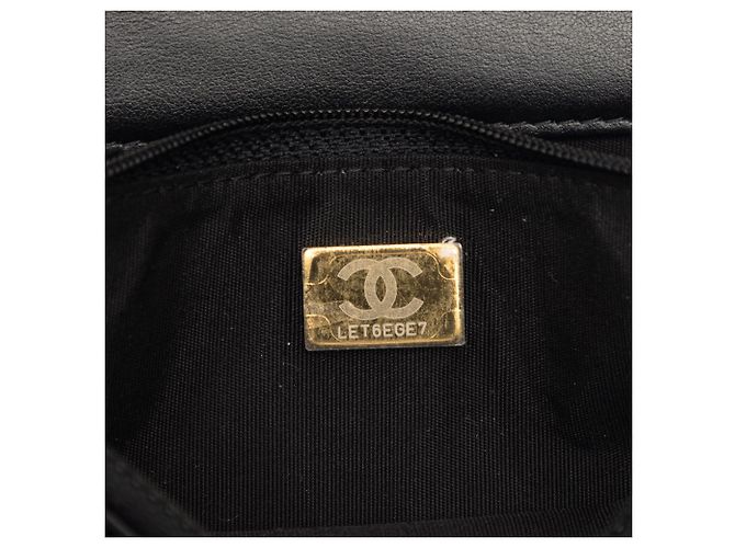 Chanel Black Quilted Caviar Boy Wallet on Chain - view 6