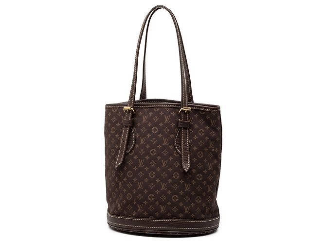 Bucket Louis Vuitton Brauner Monogram Mini Lin Eimer PM Dunkelbraun - Ansicht 2