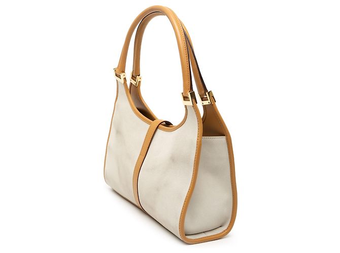 Borsa Gucci Jackie Bardot in suede bianco Bianco sporco - vista 2
