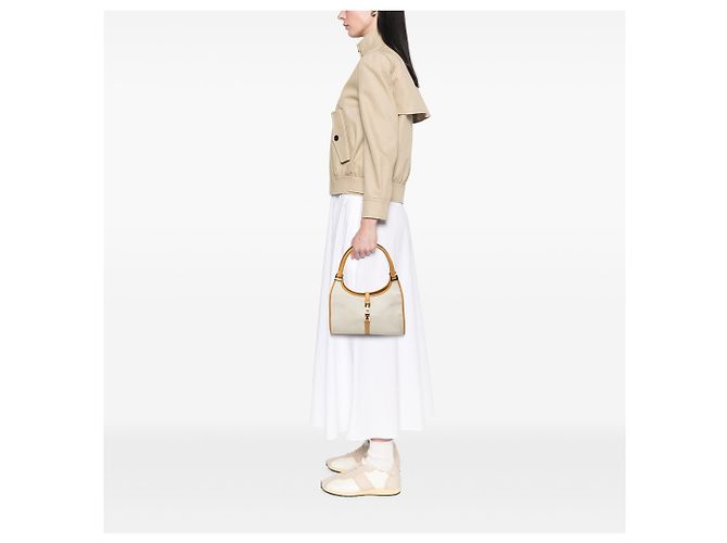 Borsa Gucci Jackie Bardot in suede bianco Bianco sporco - vista 7