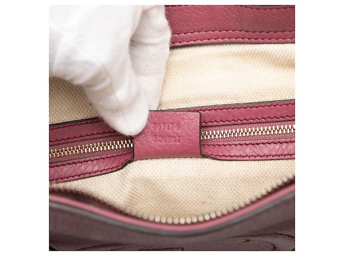 Borsa Soho Cellarius piccola in pelle di vitello rosa Gucci D'oro - vista 6