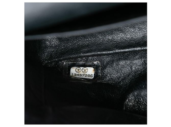 Chanel Nero Medio Classico Caviar Doppio Flap - vista 5