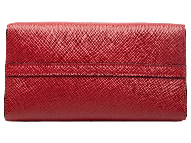 Prada Rosso Piccolo Saffiano Pelle Monocromatico Borsa a Mano con Manico Superiore - vista 3