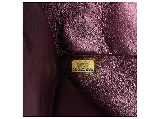 Chanel Viola Trapuntato Pelle di Vitello Invecchiata Reissue 2.55 Double Flap 225 Porpora - vista 6