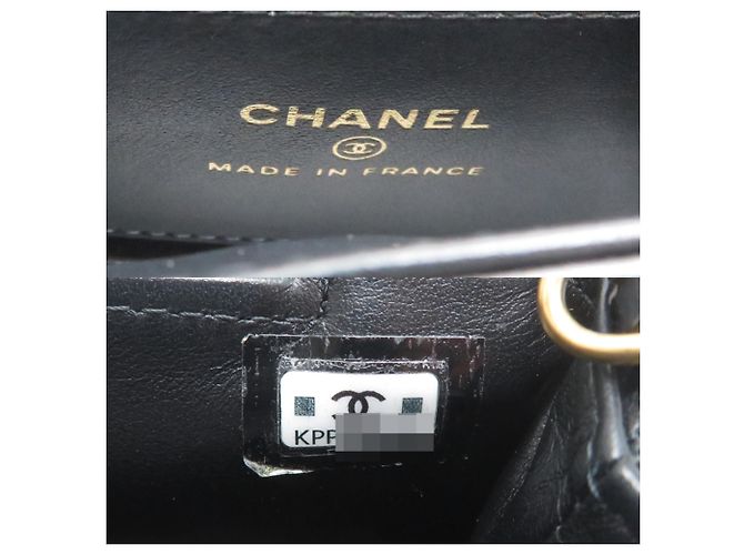 Sac à bandoulière en cuir de veau noir avec chaîne Chanel - vue 8