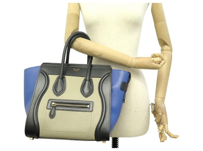 Céline CELINE MICRO LUGGAGE TRICOLOR LEDER HANDTASCHE - Ansicht 6