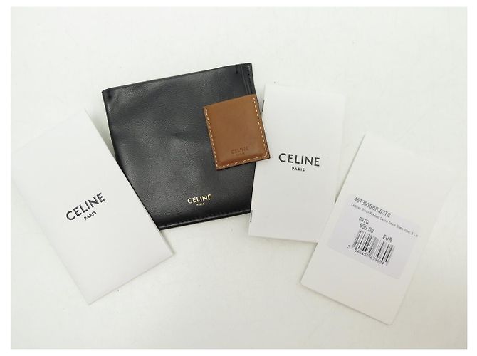 Céline NUOVO PENDENTE A SPECCHIO CELINE 46T393BBR CASE IN CUOIO LOGO TRIONFO PENDENTE D'oro - vista 9
