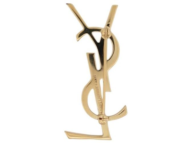 NUEVO BROCHE SAINT LAURENT 748486 CASSANDRE MONOGRAMA YSL ECORCE BROCHE - vue 2
