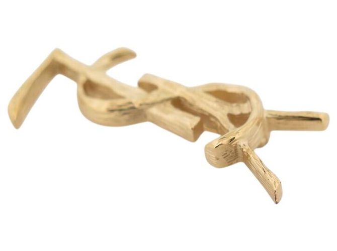 NUEVO BROCHE SAINT LAURENT 748486 CASSANDRE MONOGRAMA YSL ECORCE BROCHE - vue 3
