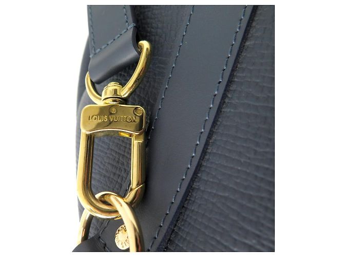 NOVO SACO DE MÃO LOUIS VUITTON KEEPALL 50 X NIGO M45975 CANVAS DENIM AZUL COURO Azul marinho - vista 10
