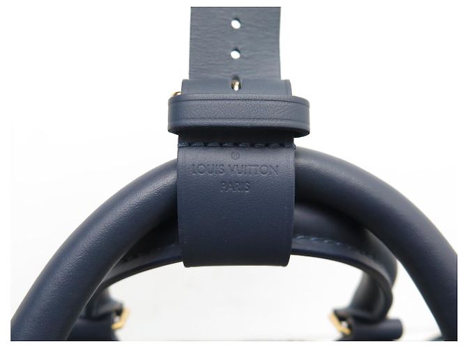 NOVO SACO DE MÃO LOUIS VUITTON KEEPALL 50 X NIGO M45975 CANVAS DENIM AZUL COURO Azul marinho - vista 11