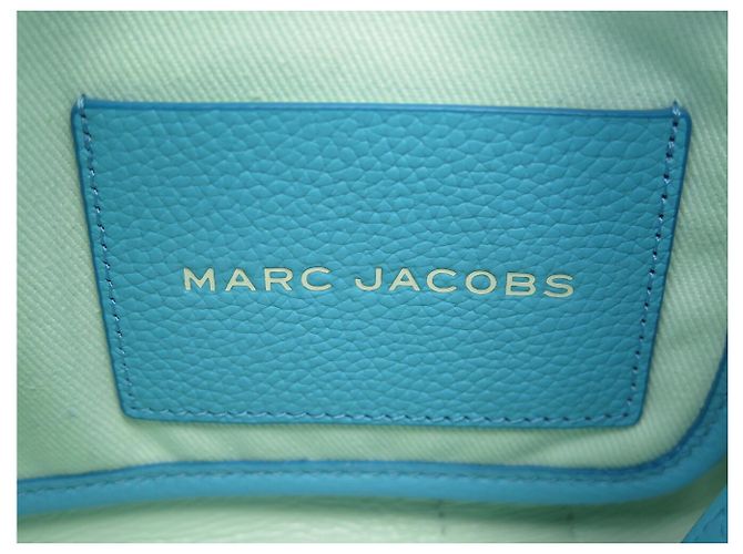 NUOVO BORSA MARC JACOBS THE SMALL TOTE BAG H009L01SP21 IN PELLE BLU CON TRACOLLA - vista 10