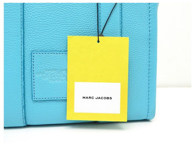 NUOVO BORSA MARC JACOBS THE SMALL TOTE BAG H009L01SP21 IN PELLE BLU CON TRACOLLA - vista 16