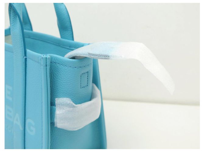 NUOVO BORSA MARC JACOBS THE SMALL TOTE BAG H009L01SP21 IN PELLE BLU CON TRACOLLA - vista 18