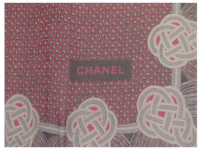 SCIALLE VINTAGE CHANEL 128X123 CM IN MUSLINA DI SETA SCIALLE IN SETA - vista 6