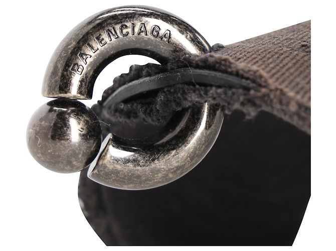 Balenciaga Piercing Distressed Baseball Cap in Black Cotton - view 10
