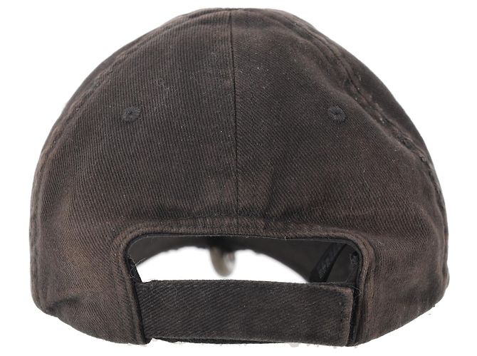 Balenciaga Piercing Distressed Baseball Cap in Black Cotton - view 4
