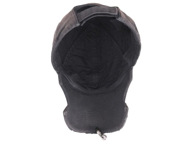 Balenciaga Piercing Distressed Baseball Cap in Black Cotton - view 6