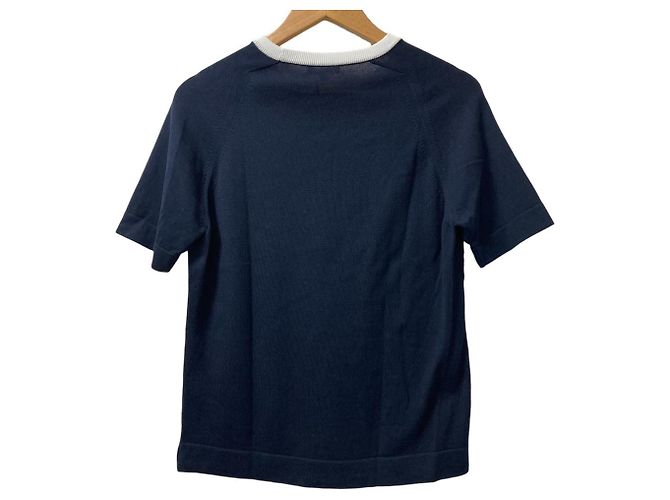 Autre Marque Blamink 14G Strick Kurzarmoberteil Blau - Ansicht 3