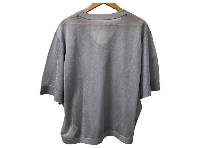 Autre Marque CLANE Transparente V-Ausschnitt Stricktop Braun - Ansicht 3