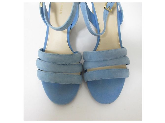 Autre Marque Sandali con zeppa in suede Cole Haan Blu - vista 2