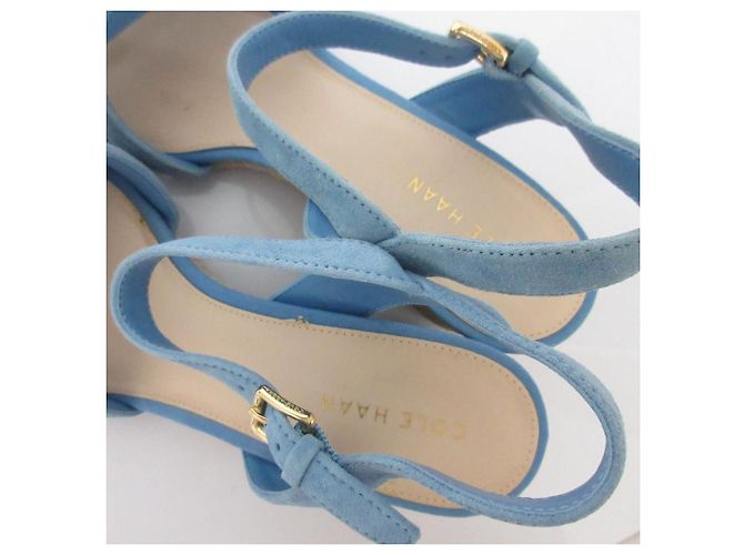 Autre Marque Sandali con zeppa in suede Cole Haan Blu - vista 5